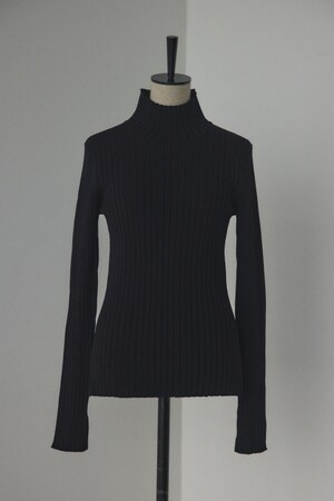 rib turtle neck tops