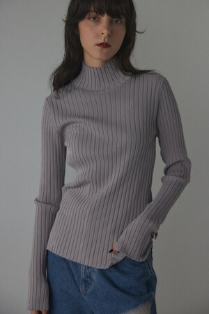 rib turtle neck tops