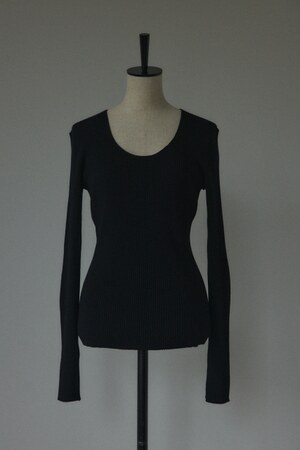 BLACK BY MOUSSY | washable round neck tops (ニット ) |SHEL