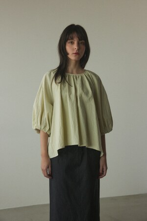 back open gather blouse
