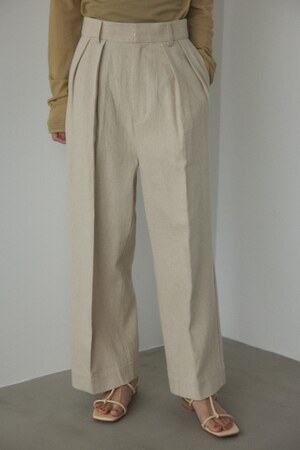 cotton linen tuck pants