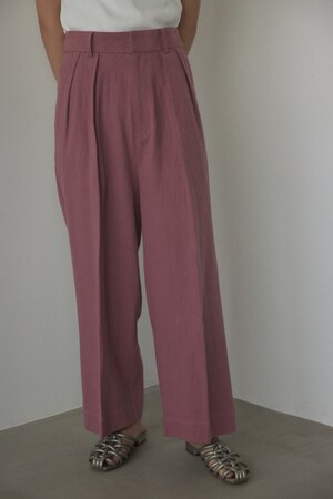 cotton linen tuck pants