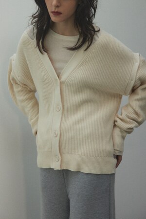 2way slit knit cardigan