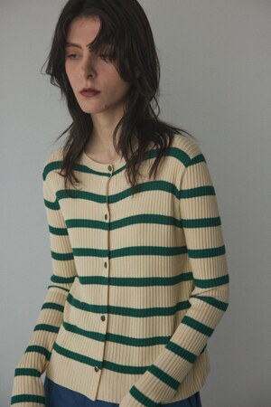 border rib cardigan