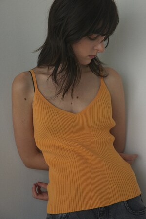 washable random rib camisole