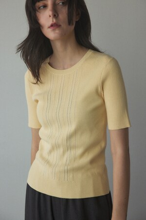 washable eyelet knitting tops