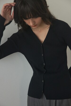 washable rib cardigan