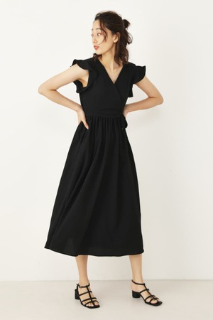 Shel Tter クロスオーバーラッフルワンピース F Blk ワンピース ミニ ミディアム バロックジャパンリミテッド 公式通販サイト Shel Tter Web Store シェルターウェブストア