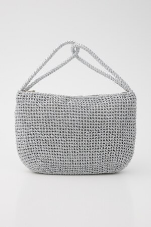 【SHEL'TTER SELECT】2wayハンドルメタリックコード編みバッグ