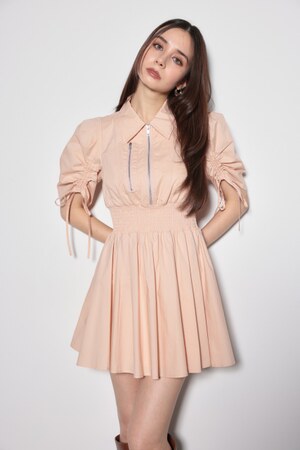 MA-1ディティールフレアミニワンピース