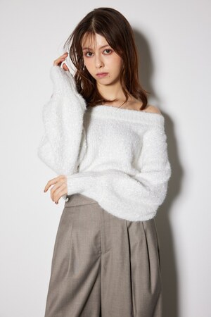 フラッフィーニットトップス