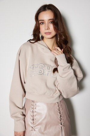 ビジューロゴフーディートップス