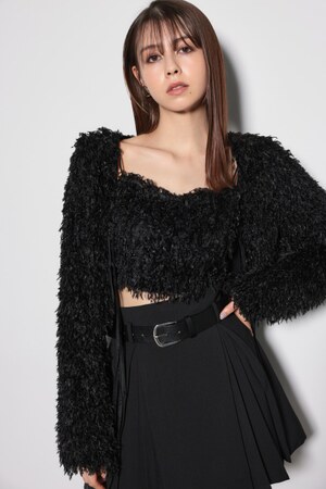 マルチWAYフェイクフェザーカーデ