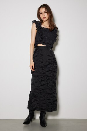 レイヤードカーゴジャストウエストスカート