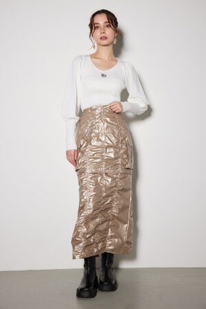 レイヤードカーゴジャストウエストスカート