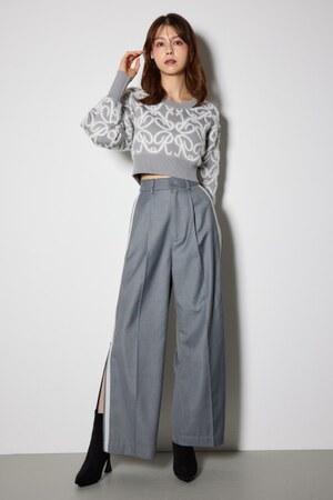 サイドWラインジャストウエスト パンツ