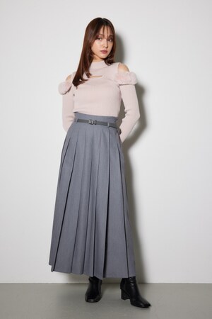 プリーツスリットスコートショートパンツ