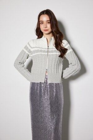 トラックニットトップス