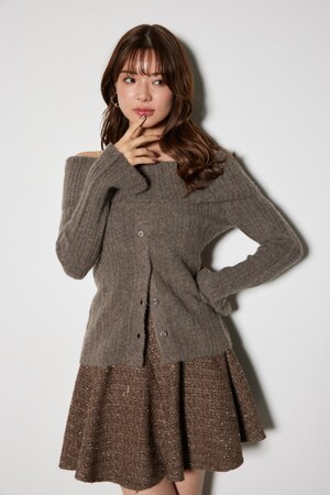 2WAYオフショルニットトップス