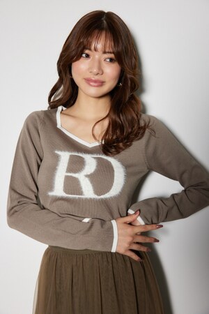 BIG Rロゴロング スリーブ ニット トップス