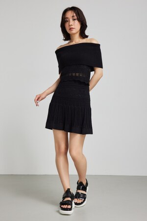 クロシェマーメイドニットミニスカート