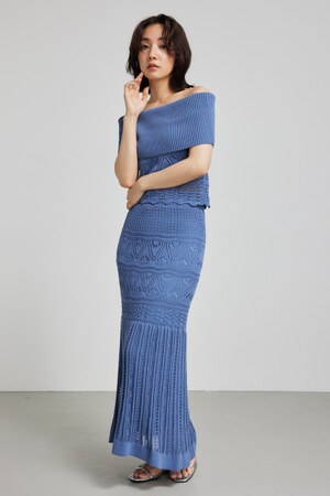 クロシェマーメイドニットスカート