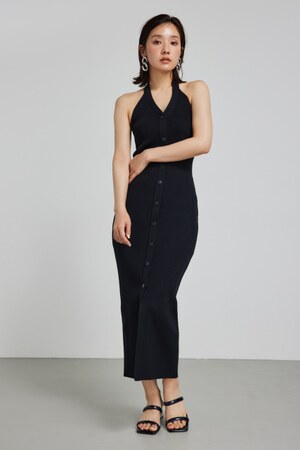 rienda | ホルターネックタイトニットワンピース (ワンピース rienda | ホルターネックタイトニットワンピース (ワンピース