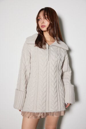 ケーブルルーズニット ワンピース