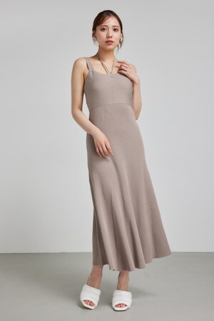 バストギャザーホルターマーメイドワンピース