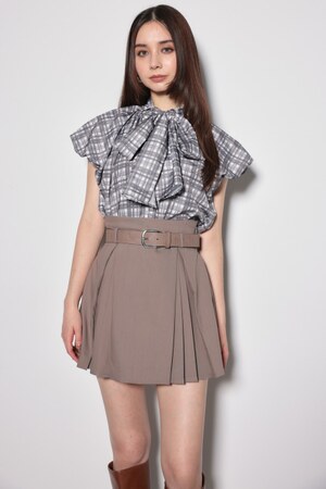 スカーフ付きバルーンフリルブラウス