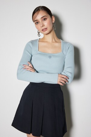 ボレロネックウォッシャブル ニットトップス