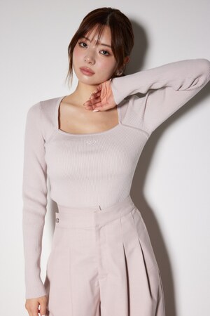 ボレロネックウォッシャブル ニットトップス