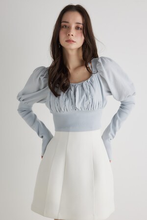 バストギャザークロップドKnit TOP