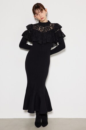 レースコンビマーメイドKnit OP