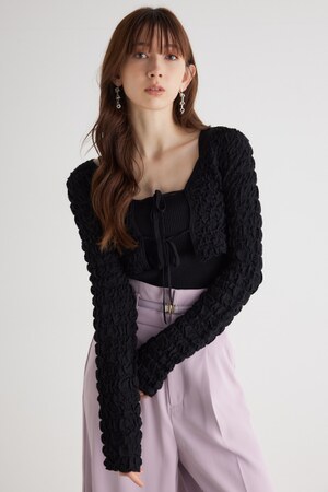 シャーリングカーデSET Knit TOP