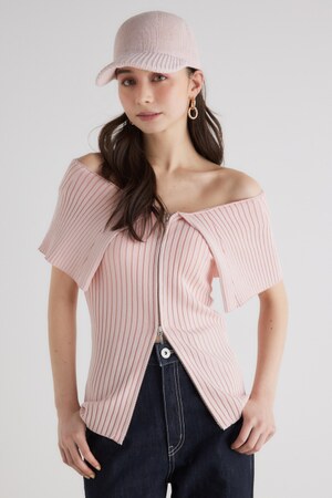 BIGカラーオフショル Knit TOP