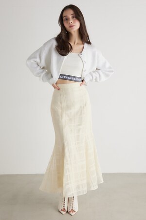 シアーチェックバックレースUPマーメイド SK