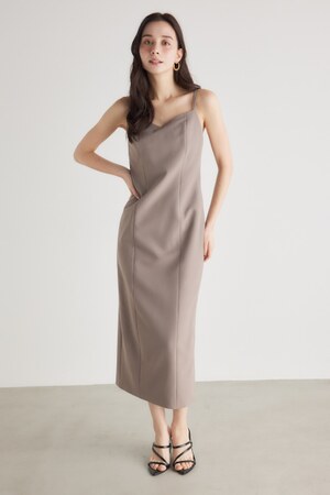 バックストリングシンプルキャミOP