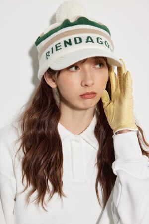 【RIENDA GOLF】ボンボンロゴKnit キャップ