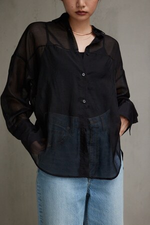 AZUL BY MOUSSY | ベーシックシアーシャツ (シャツ・ブラウス ) |SHEL 