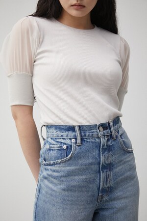 AZUL BY MOUSSY | SHEER SLEEVE PUFF TOPS (Tシャツ・カットソー(半袖 ...