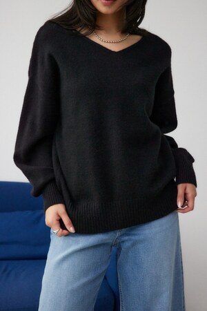 Vネックアソートカラーニットプルオーバー