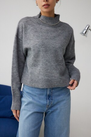 ハイネックアソートカラーニットプルオーバー