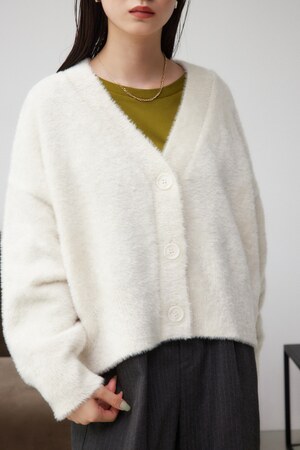 モヘヤライクニットカーディガン