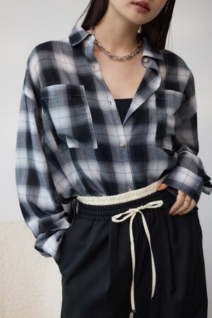 オンブレチェックライトシャツ