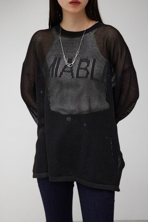 メッシュロゴニット