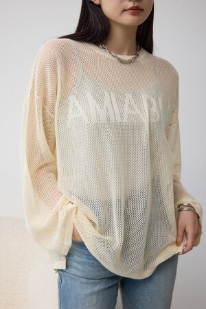 メッシュロゴニット