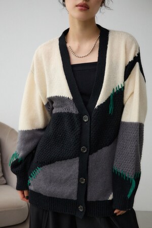 AZUL BY MOUSSY | マルチカラールーズカーディガン