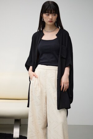 ポンチョ型楊柳シャツ