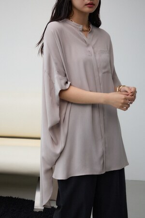 ポンチョ型楊柳シャツ